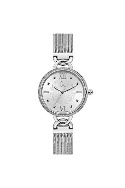 GC Y49001l1mf 34 mm Gri Hasır Kordonlu Kadın Kol Saati