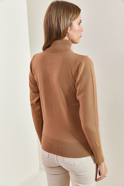 Bianco Lucci Gerippter Rollkragenpullover für Damen