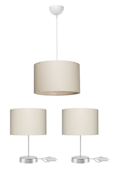 manogrup avize aydınlatma Arel Chrome Bedroom Lampshade Chandelier Lighting Set 22 Pieces