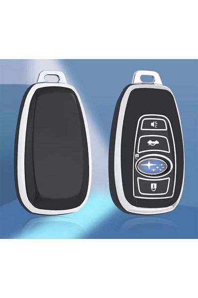 AYZ GARAGE حافظة مفاتيح سوبارو سوداء من مادة TPU