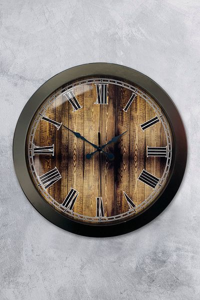 Kasva Concept Gift 36 cm Black Metal Antique Wall Clock