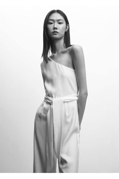 MANGO Woman Asymmetric Long Jumpsuit