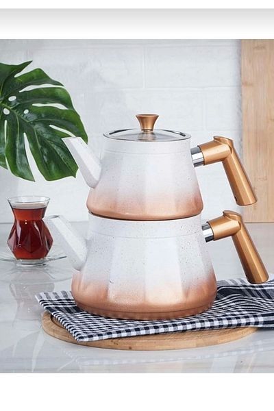 P H Panayır Home Starducks Bakelite Granite Teapot with Handle Crystal Model