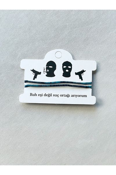 Atölye Merdiven I'm Not Spirit Companion Looking for Crime Partner Wife, Lover, Bff, Friend Gift Bracelet Set