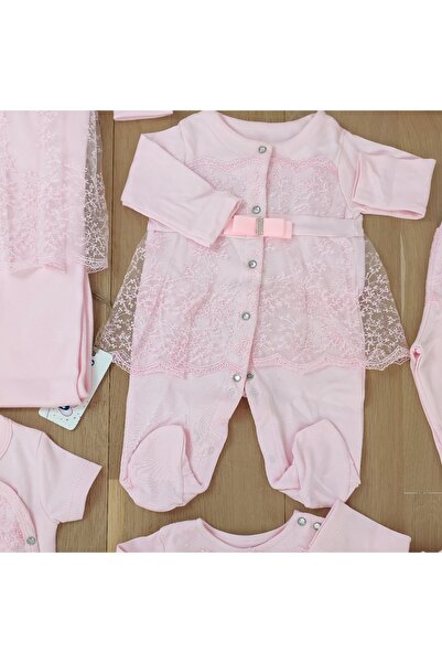 Sitilin Baby Girl Lace Luxury 10 Piece Hospital Discharge Set Stl4887