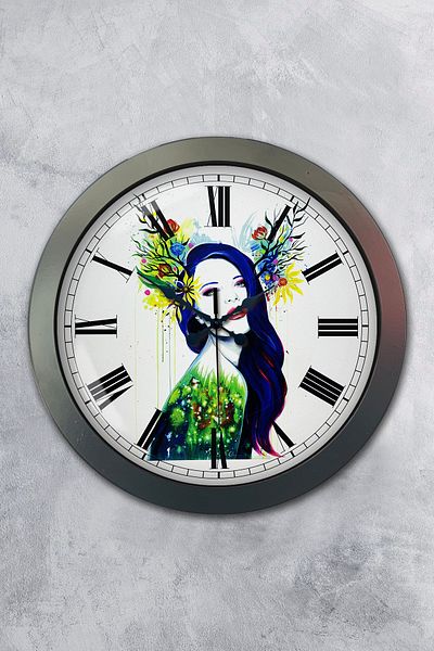 Kasva Concept Gift 36 cm Anthracite Metal Modern Art Wall Clock