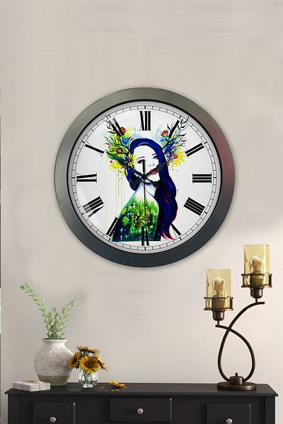 Kasva Concept Gift 36 cm Anthracite Metal Modern Art Wall Clock
