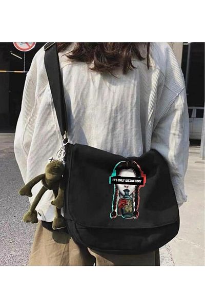 Touz Niiss Boutique Its Only Wednesday Messenger Bag Onlyyy Unisex Black Messenger Bag