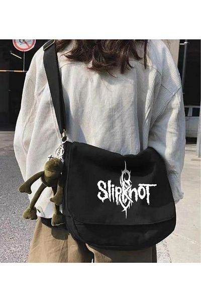 Touz My Vision Rock Series Slipknot Printed Unisex Black Messenger Bag