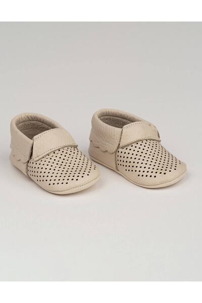 Beybium Banbi Natural Leather Cream Baby Moccasin