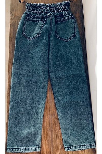 MOR TIRTIL Girl's High Waist Cotton Boyfriend Jeans