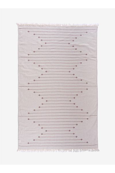 Barine Burgundy Cotton Sofa Shawl - Southwestern 130X170