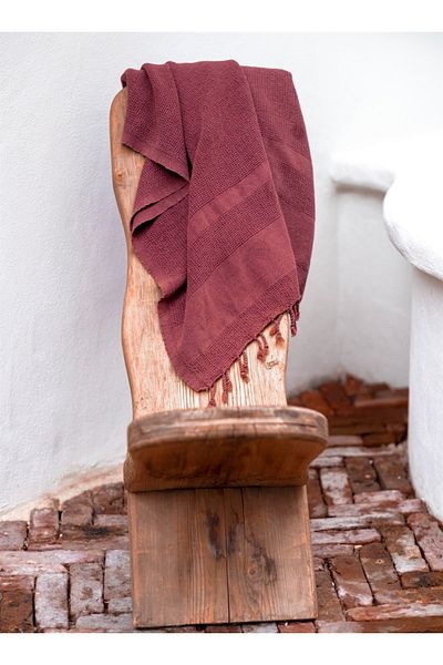 Barine Brick Color 140X170 Stone Cotton Sofa Shawl