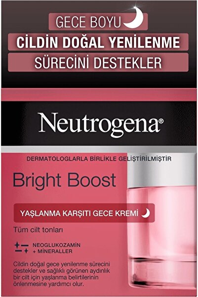 Neutrogena Bright Boost Yaşlanma Karşıtı Ve Yenileyici Süper Gece Kremi 50 Ml