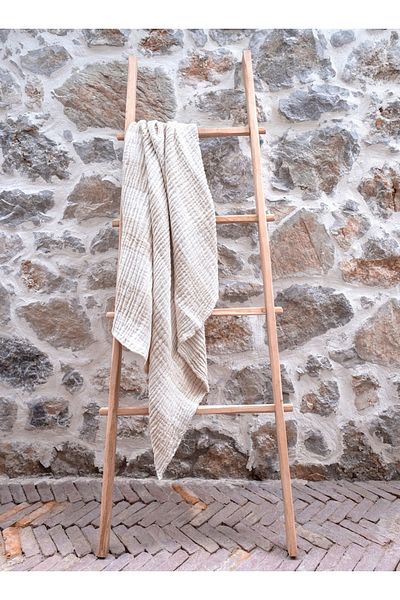 Barine Cocoon Linen Sofa Shawl Natural 145X150