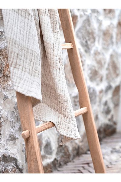 Barine Cocoon Linen Sofa Shawl Natural 145X150