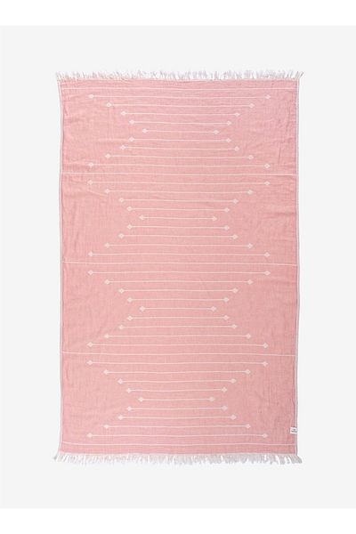 Barine Şal canapea din bumbac Southwestern Culoare Coral 130x170