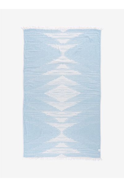 Barine Wrap canapea din bumbac monocromatic albastru - 130x170