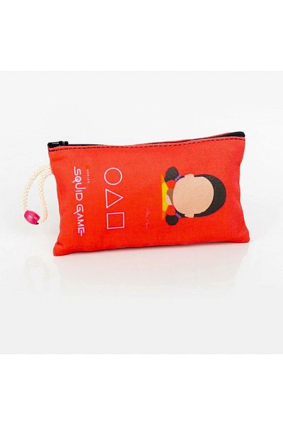 AlpCollection Red Squid Game Cloth Pen Holder Wallet Makeup Bag