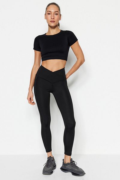 Trendyol Collection Sport-Leggings - Schwarz - Hoher Bund
