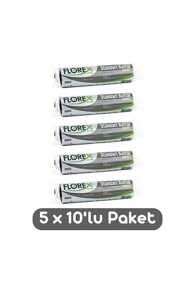 Florex 72x95 Cm Oversize Garbage Bag - 10 Black Rolls (50 Pieces)