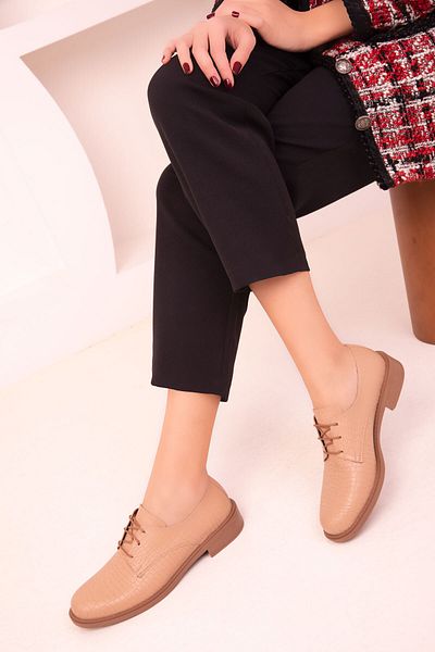 SOHO Nude Crocodile Women's Casual Shoes 17702