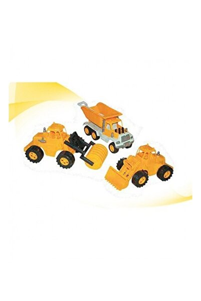 Tunngoo Silindir Kepçe Kamyon Kürek Küçük Boy 4 Parça Inşaat Iş Makinesi Seti Oyuncak D50-135