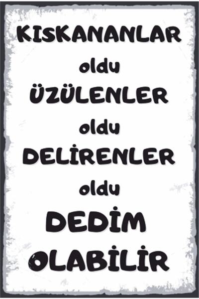 Hayat Poster Komik Sözler Duvar Yazıları Retro Ahşap Poster