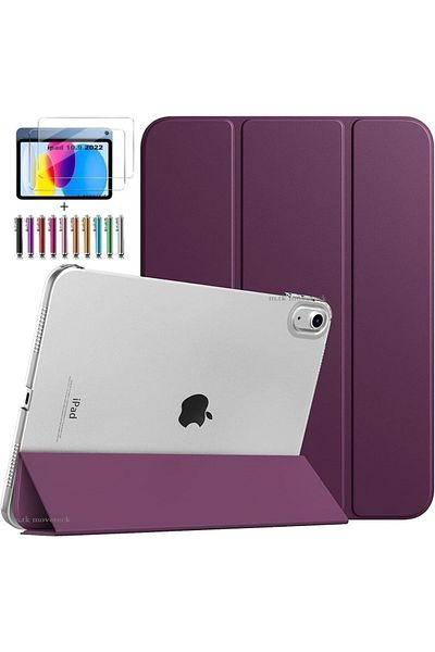 m.tk moveteck Apple Ipad 10th Generation 10.9 Inch 2022 Smart Stand Case Screen Protector + Pen Set