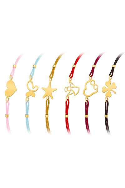 Fay Yamaner Kadın 14 Ayar Altın Sonsuzluk İpli Bileklik