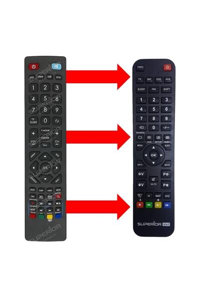 Sharp Lc-22cfe4000e / 24che4000e / 55cfe6452e Lcd Led Smart Tv Kumandası