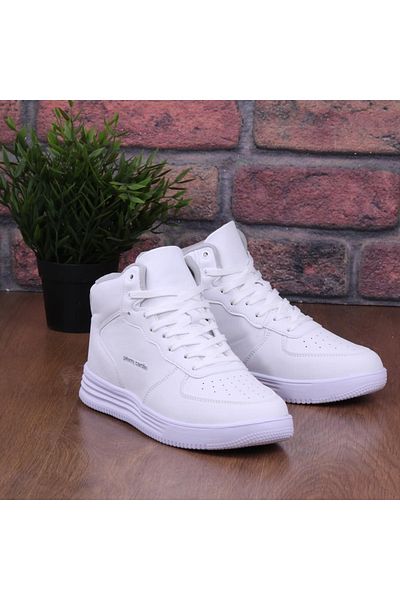 Pierre Cardin Pánské denní tenisky ke kotníkům šněrovací sportovní boty bílé PC-31238