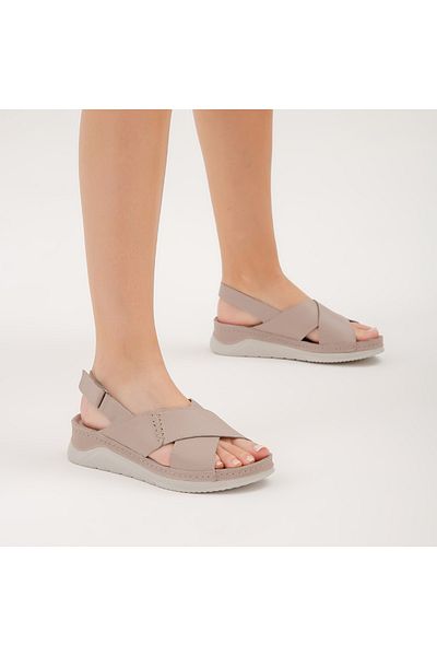Tamer Tanca Women's Leather Daily Sandals 824 05-6107 Bn Sndlt Y22