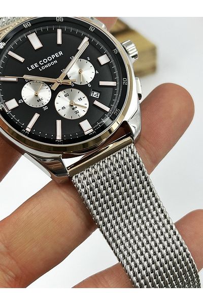 Lee Cooper 5 Atm Waterproof Steel Cord Men's Wrist Watch - Functions Active
