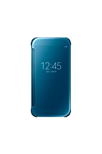 Samsung S6 Clear View Kılıf Mavi Ef-zg920blegww