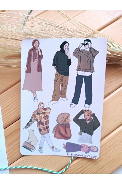 EyER Shoping Autocolantul cu bandă Hijab este potrivit pentru Bullet Journal.