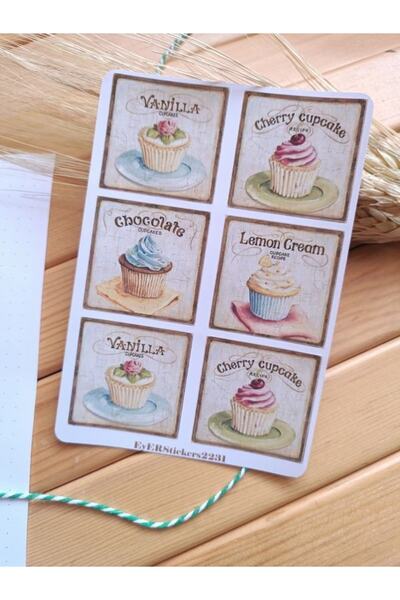 EyER Shoping Vintage velika crna nalepnica za kolače pogodna za bullet journal