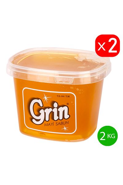 Grin صابون عربي جل بيئي، 2 قطعة 2 كجم صابون على شكل معجون زيت عباد الشمس (إجمالي 4 كجم)