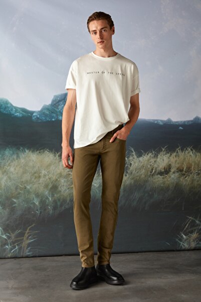 Tween Super Slim Fit Haki Düz Chino Pantolon