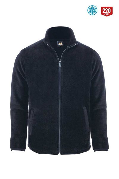 TUĞBABABY Unisex Opti Polar Black Full Zip Thick Pocket Outdoor Jacket Tactical Flecee