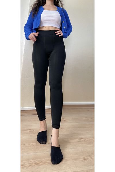 Betimoda Fleece Plush Thermal Tights Winter Black