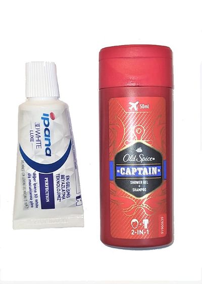 MONİCATİME Old Spice 50ml Shampoo Captain - 3D White Toothpaste 15ml (Travel Size)