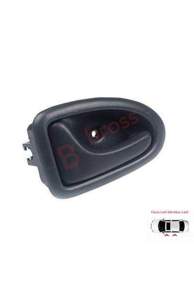 Bross Otomotiv Gray Interior Door Handle For Renault Megane 1 1995-2002 Product For Front And Rear Left Doors