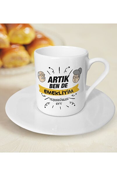 Bk Gift Gift Emekli Tasarımlı Türk Kahvesi Fincanı-3, Erken  , Yeni  , Eyt