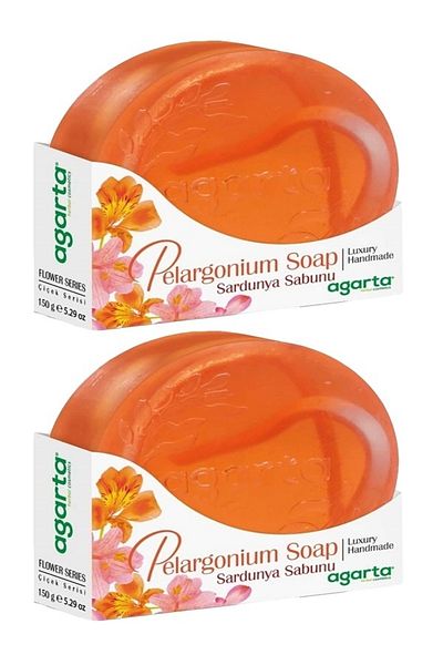 Agarta Natural Flower Garden Soap Geranium 150g 2 Pieces