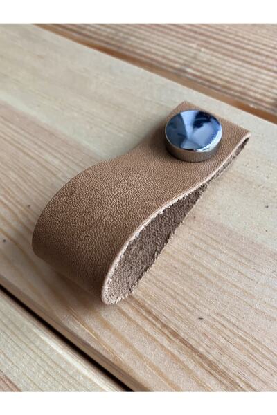 alfa tasarım atölyesi Hakiki Deri Dolap Düğme Kulp - Hasır