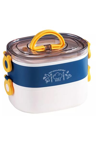 Vagonlife Portable Three Compartment 304 Stainless Steel Lunch Box Lunch Box for Children Students and Office 1200ml