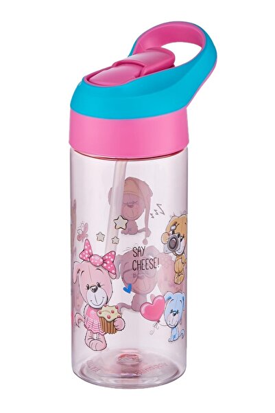 Vagonlife Set of 2 500ml Tritan Children's School Water Bottle with Thick Straw