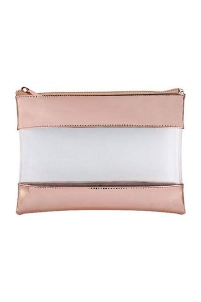 Pyrus Portfolio Bag Rosegold Transparent