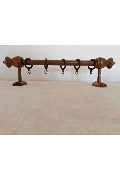 BeSe HOME Raysız Ahşap Rustik 350 Cm Korniş Perde Askısı Perde Aksesuarı